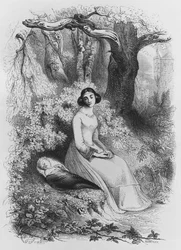 ヘロワーズとアストロラビウス、「レトル・ド・ヘロワーズとダベラード」のイラスト、1839
