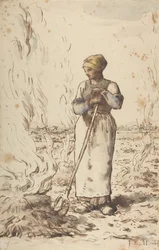 雑草を燃やす女、1830-75