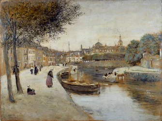 カンペールの運河 ジャン・フランソワ・ラファエリ(1850-1924)の絵画 20世紀ルアーブルのボザール美術館