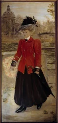 ジャン・フランソワ・ラファエリ（1850-1924）の「見習い」の絵 1908年 日2,08x1,03 m ポー、ミュゼ・デ・ボザール