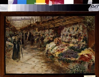 花市場。 ジャン フランソワ ラファエリ (1850-1924) の絵画