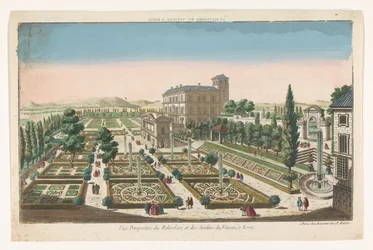 バチカン市国のジャルディーニ バチカーニのビュー Le Belvedere du Vatican a Rome (オブジェクトのタイトル)