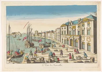 市庁舎とマルセイユの港の眺め Le port de Marseilles (オブジェクトのタイトル)