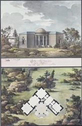 イングリッシュ ガーデンのパビリオン、1795 年