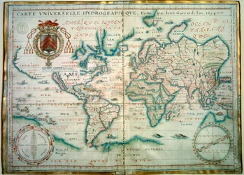 ユニバーサル水路図。 フランスの地理学者ジャン・ゲラールの手記。 1734. パリ、B.N.