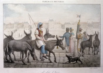 19世紀末、ジャン・アンリ・マルレ（1771-1847）が制作した72枚の版画「Les Tableaux de Paris」の中の1枚。