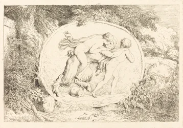 Nymph Astride a Satyr (サテュロスにまたがる少女)