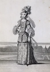 女性のバレエ衣装、ジャン・ベラン・ザ・エルダー（1637-1711）の彫刻、フランス