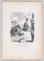 この恐ろしい話で、Zemire は Azor の足元に身を投げます。 1837-47。