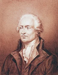 Marie-Jean de Condorcet Caritat (Ribemont 1743-Bourg-la-Reine)の肖像。