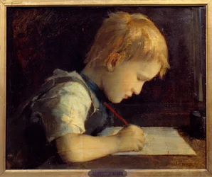 小さな作家ポール・ヘナー（1860-1867）画家の甥 ジャン・ジャック・ヘナー（1829-1905）の絵画 19世紀 パリ、プチ・パレ美術館