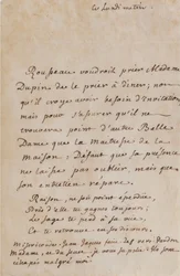 ジャン＝ジャック・ルソーとルイーズ・デュパンの書簡（1754年頃） (A05)