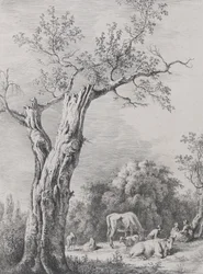 1795 年、サン シャモンで完成した素描の後の春。