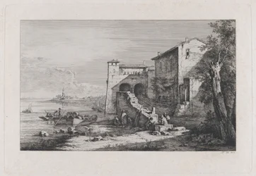 1807年、ローマの旧税関の眺め。
