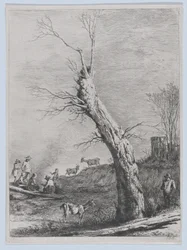 1795 年、サン シャモンで描かれた絵の後の冬。