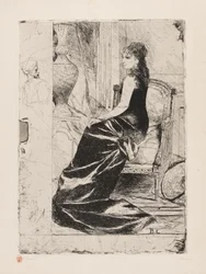 黒衣の女 1876年頃 クリーム紙にエッチング
