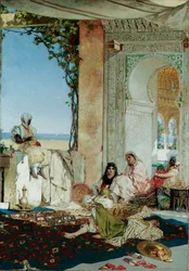 モロッコのハーレムの女性、1875