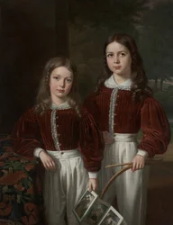 2人の子供の肖像、おそらくM. Almeric Berthierの息子、Comte de LaSalle