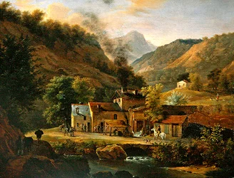 ドーフィネの風景」1820年頃（油彩・キャンバス）