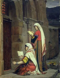 処女の墓でのキリスト教の女性、1871