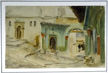 ルコント・デュ・ヌイ(1842-1923)作 アルジェ「フロマンタンのカフェ」 19世紀後半