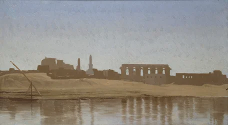 ルクソールのナイル川の眺め、1857年