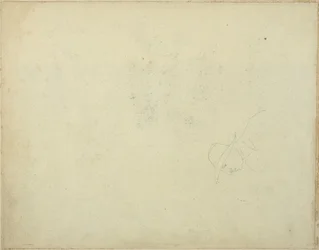 つば広帽子をかぶった男の風刺画