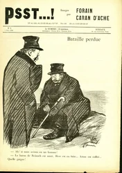 ジャン・ルイ・フォラン（1852-1931）が描いた「Psst...」のイラスト。