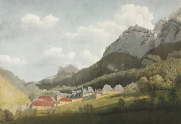 グランド・シャルトルーズの風景、1700年代後半～1800年代（水彩、黒鉛画）