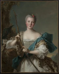 ダイアナとしての女性の肖像画、1752年。