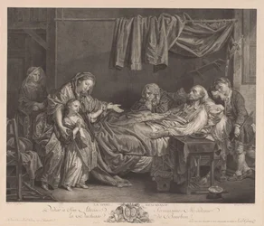 病床を囲む家族 La Dame Bienfaisante (オブジェクトのタイトル)