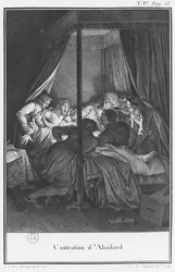 ヴィンセント・マリー・ラングロワ・ザ・ヤンガー（b.1786）によって彫刻された「レトレ・デ・ヘロワーズとダベラード」からの挿絵、I巻、33ページ