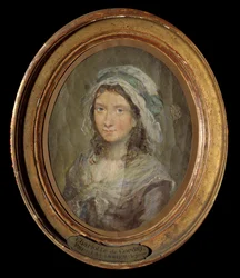 シャルロット・コルデー（1768-1793）の肖像 モロー・ル・ジューン（1741-1814）の絵画 1793年。