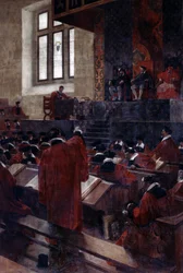 1559年、1893年6月10日、パリ議会でのアンデュブールとアンリ2世