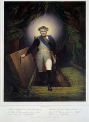 ナポレオン1世（1769年～1821年）の墓からの足元の肖像。ジャン・ジャック・ヴェルナー（1791-1849）とジャン・ピエール・マリー・ジャゼ（1788-1871）。