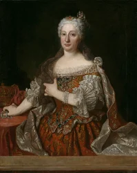 オーストリアの大公マリアアナの肖像1683-1754、ポルトガルの女王、c。 1729
