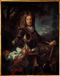 シャルル4世の息子であるヴォーデモン公シャルル・アンリ・ド・ロレーヌ（1649-1723）の肖像。ジャン・ラン（1674-1735）による絵画
