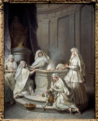 古代の処女たちジャン・ラオウ（1677-1734）による絵画