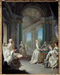 現代の処女。ジャン・ラオウ（1677-1734）の絵画