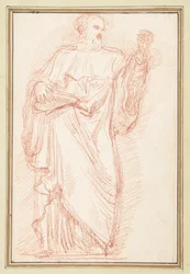 本を持って立っている男性の姿