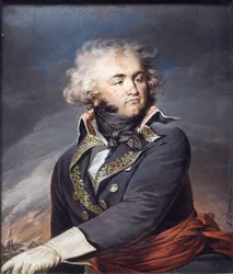 ジャン＝バティスト・クレーベル将軍（1753-1800）の肖像、ゲラン、ジャン・ウルバン（1760-1836）作。羊皮紙に水彩画、1790年頃。寸法 : 24x20 cm。ストックホルム国立博物館