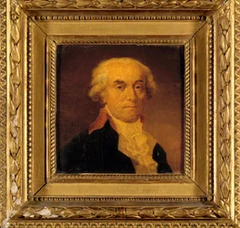 Jerome Petion de Villeneuve (1759-1793) の肖像 コンヴェンション議長兼パリ市長 Jean Urbain Guerin (1760-1836) による絵画 1792.ディム。0.15×0.15メートル