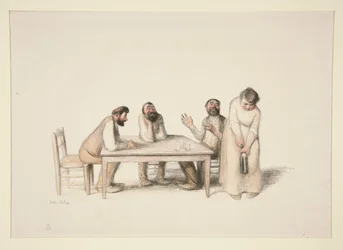 ひげを生やした 3 人の男性
