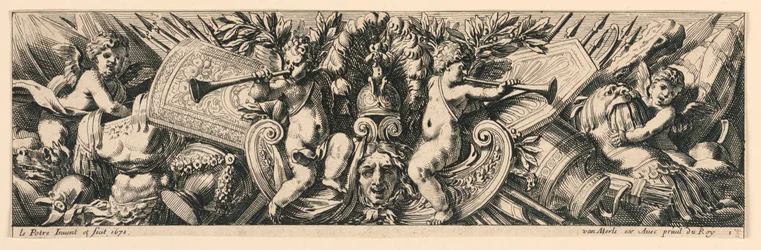 フリーズ: Trophies of Arms and Putti