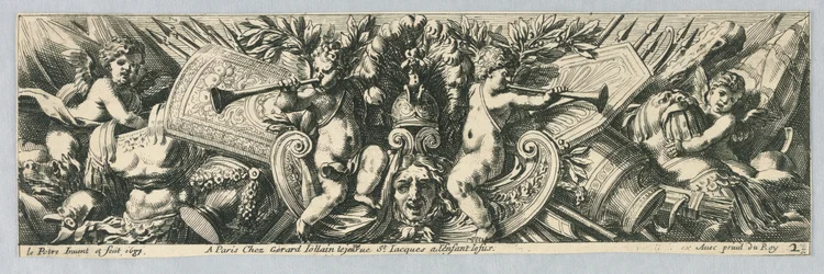 フリーズ: Trophies of Arms and Putti