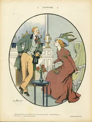 Jehan Testevuide (1873-1924) によるイラスト（Le Rire, 09/05/08） - ダンディズム - ファッション, インテリア・建築 - Dandy