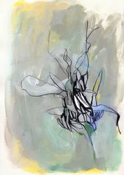 抽象的な植物の開花