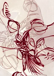 優雅な植物のライン