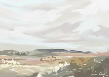 穏やかな砂漠の風景