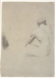 後ろから見た着席モデル 未描き下ろし